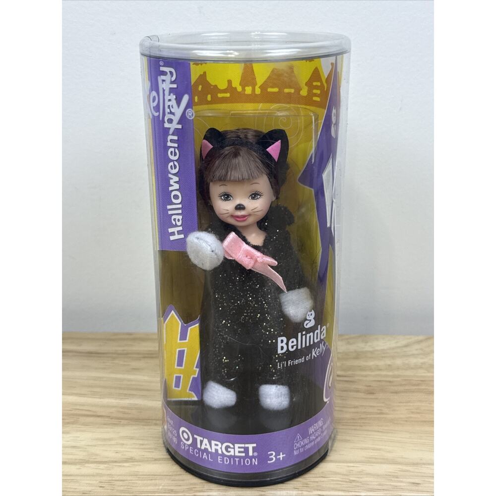 Mattel Barbie Kelly Club Halloween Party BELINDA Kitty Cat Doll 2003 NEW